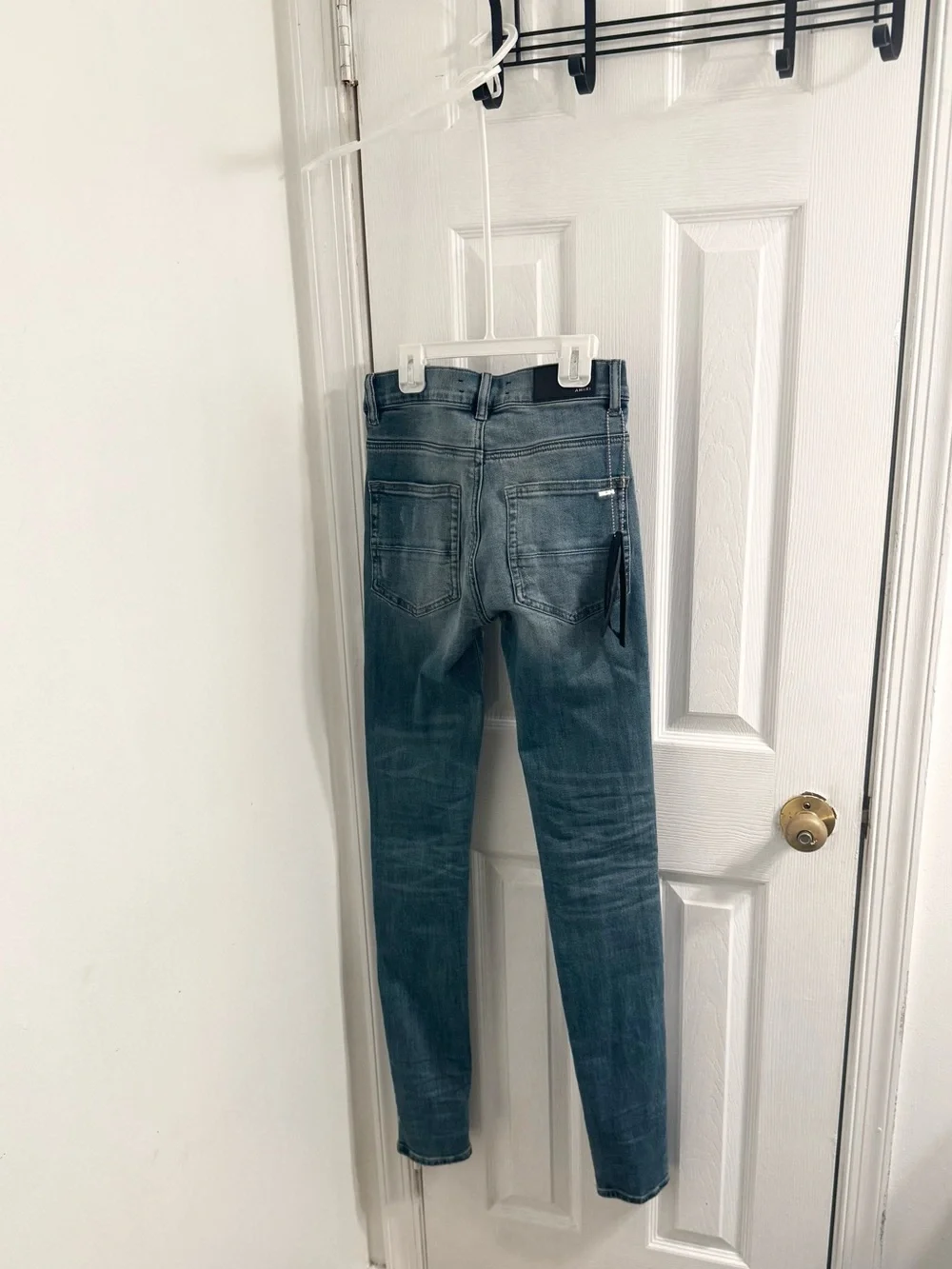 AMIRI Men’s Slim Distressed Blue Jeans